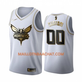 Maillot NBA Charlotte Hornets Personnalisable Nike 2019-20 Blanc Golden Edition Swingman - Homme
